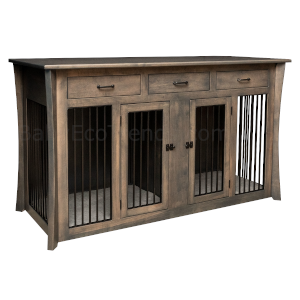Corsica Double Dog Crate Credenza with Drawers
